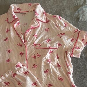 Shabby Chic Pink Bow Pajama Set
